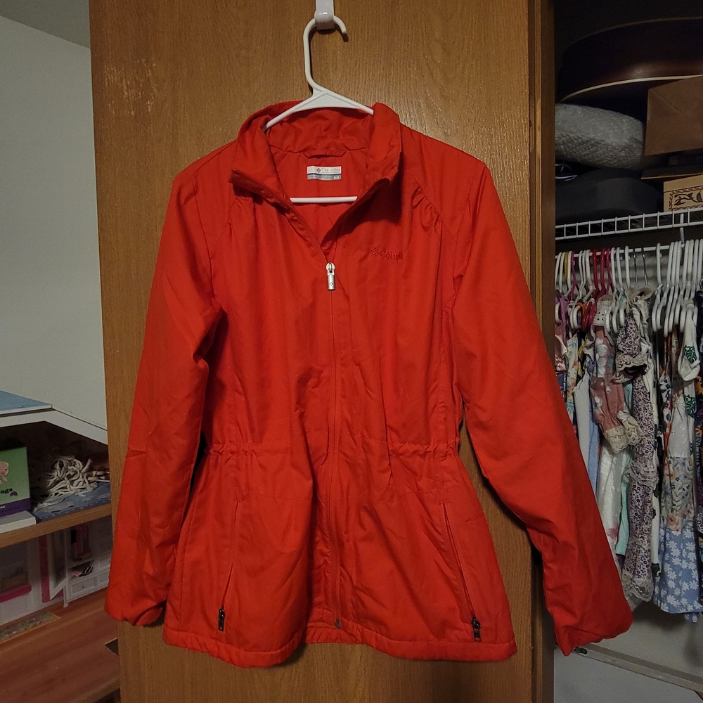Columbia Orange/redish Zip-Up Jacket